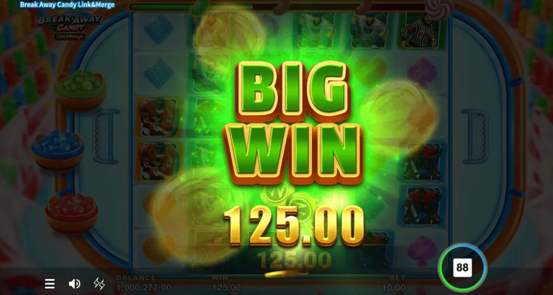 Break Away Candy - Grand Jackpot på x5000 insatsen utlöst