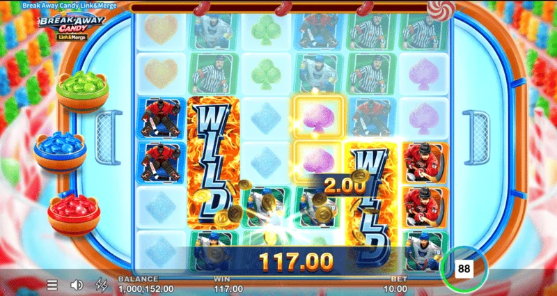 Break Away Candy - Link&Merge-runda med samlade mynt